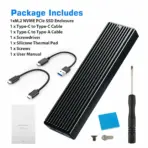 Travel Electronic Accessory Cable Organizer Bag Case , Inner Compartments , Heavily Padded For Sensitive Electronics  Protection, Large 23 x 11.5 x 5.5cm  | BLACK ~ BE801 - Image 4