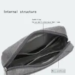 Travel Electronic Accessory Cable Organizer Bag Case , Inner Compartments , Heavily Padded For Sensitive Electronics  Protection, Small 17 x 11.5 x 5.5cm  | BLACK ~ BE801 - Image 3
