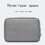 Travel Electronic Accessory Cable Organizer Bag Case , Inner Compartments , Heavily Padded For Sensitive Electronics  Protection, Small 17 x 11.5 x 5.5cm  | BLACK ~ BE801 - Image 5