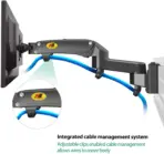 NB D20 Monitor Wall Mount Arm – 17"–27" Display Support, 360° Rotation, Tilt +35°/-50°, 2–7kg Load, Partition Wall Gas Strut Monitor Mount , VESA 75/100mm, Cable Management, Aluminum Steel Build - Image 7
