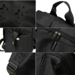Laptop Backpack – Holds Up to 15.6″ Laptops & Tablets – Oxford Textile – Waterproof – Recharge USB Port – Minimalist Design  – International Travel Carry On Approved – Anti-theft Hidden Pockets – BLACK - Image 16