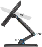 NB D20 Monitor Wall Mount Arm – 17"–27" Display Support, 360° Rotation, Tilt +35°/-50°, 2–7kg Load, Partition Wall Gas Strut Monitor Mount , VESA 75/100mm, Cable Management, Aluminum Steel Build - Image 6