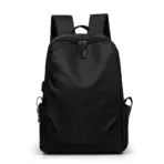 Laptop Backpack – Holds Up to 15.6″ Laptops & Tablets – Oxford Textile – Waterproof – Recharge USB Port – Minimalist Design  – International Travel Carry On Approved – Anti-theft Hidden Pockets – BLACK - Image 13