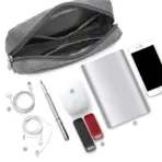 Travel Electronic Accessory Cable Organizer Bag Case , Inner Compartments , Heavily Padded For Sensitive Electronics  Protection, Small 17 x 11.5 x 5.5cm  | BLACK ~ BE801 - Image 2
