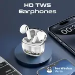 PROMATE High Definition Transparent TWS Earbuds with IntelliTouch - Active Noise Cancellation - Bluetooth V 5.3 - Compact Transparent Design - White - Image 2