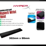HyperX Wrist Rest Tenkeyless 362mm x 88mm – COOL GEL-INFUSED MEMORY FOAM – ANTI-FRAY STITCHING – ANTI-SLIP GRIP -  Black