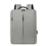 Slim Multifunctional Laptop Backpack - Waterproof - Recharge USB Port  - Shock Protection for Electronics - Inner Pocket Compartments Practical for Business Travel , University & School - Grey - Image 28