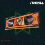 PUSKILL VENENO 8GB DDR3 1600MHz Desktop RAM – CL11 (PC3-12800) SODIMM 204-Pin, 1.5V, High-Speed Performance, Compatible with Most Laptops | PSK-D3011M1600B-8GB