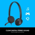Logitech H340 USB Computer Headset With Digital Stereo Sound, Noise-Canceling Bi-Directional Microphone, Adjustable Lightweight Headband, Plug-And-Play USB-A Connection, for Windows and Mac | BLACK - Image 4