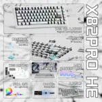 Attack Shark X82 HE Pro Mechanical Gaming Keyboard – 82 Keys, Tri-Mode, Magnetic Switches, RGB, Rapid Trigger, Comic Design, 8000Hz Wired, Hot-Swap, 5000mAh Battery