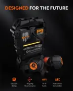 GravaStar Sirius Plus True Wireless Earbuds With Bluetooth 5.3, Hybrid ANC, 10mm Dynamic Drivers, RGB Ambient Lighting, 28-Hour Playtime, IPX4 Water Resistance | P9 PLUS ~ BLACK  - Image 2