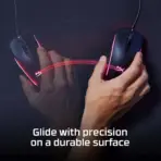 HyperX Pulsefire Mat Gaming Mouse Pad Cloth (L) With Anti-Fray Stitching, Precision-Tuned Surface, Anti-Slip Rubber Base, And Comfortable Foam Padding | BLACK  450mm x 400mm x 3mm - Image 3