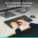 Logitech MK540 Advanced Wireless Keyboard & Mouse Combo, Full-Size Spill-Resistant Keyboard, Customizable Hotkeys, Ambidextrous 1000 DPI Mouse, 36/18 Month Battery Life, Supports Windows® & ChromeOS™ | BLACK - Image 2