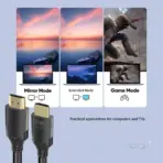 HDMI 2.1 Ultra High Speed Cable 1.5M – 48Gbps Bandwidth, 8K 7680×4320 60Hz, 4K 120Hz Gaming, HDR eARC VRR Support, Premium HDMI Cable For TVs, Gaming Consoles, PCs And Home Theater - Image 3