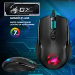 GX Ammox X1-600 RGB Gaming Mouse - 7-Color RGB LED with Breathing Effects | Adjustable DPI 400, 800, 1200, 2400, and 3200 - Compatible with Windows  & macOS | Black