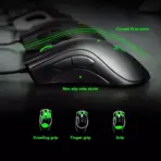 Razer DeathAdder Essential Optical Esports Gaming Mouse | 6400 DPI Precision Sensor | 5 Programmable Buttons | Mechanical Switches 10M Clicks | Ergonomic Right-Handed Design  | BLACK - Image 4