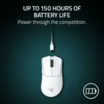 Razer DeathAdder V4 Pro Ultra-Lightweight 56g Wireless Esports Mouse With 45K DPI Focus Pro Sensor, 8K Hz HyperPolling, Optical Scroll Wheel, Gen-4 Switches, 150h Battery | WHITE - Image 6