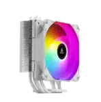 SEGOTEP FROZEN TOWER T4 - CPU AIR COOLER - 4 Copper Heat pipes (6mm), 154mm height - Hydraulic Mute Bearing - 120mm RGB Fix Rainbow Fan - TDP 165W - Aluminum Heatsink- Asymmetrical Construction Design - WHITE - Image 3