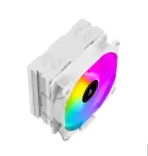 SEGOTEP FROZEN TOWER T4 - CPU AIR COOLER - 4 Copper Heat pipes (6mm), 154mm height - Hydraulic Mute Bearing - 120mm RGB Fix Rainbow Fan - TDP 165W - Aluminum Heatsink- Asymmetrical Construction Design - WHITE - Image 5