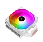 SEGOTEP FROZEN TOWER T4 - CPU AIR COOLER - 4 Copper Heat pipes (6mm), 154mm height - Hydraulic Mute Bearing - 120mm RGB Fix Rainbow Fan - TDP 165W - Aluminum Heatsink- Asymmetrical Construction Design - WHITE - Image 2