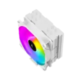 SEGOTEP FROZEN TOWER T4 - CPU AIR COOLER - 4 Copper Heat pipes (6mm), 154mm height - Hydraulic Mute Bearing - 120mm RGB Fix Rainbow Fan - TDP 165W - Aluminum Heatsink- Asymmetrical Construction Design - WHITE - Image 10