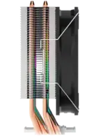 SEGOTEP FROZEN TOWER T4 - CPU AIR COOLER - 4 Copper Heat pipes (6mm), 154mm height - Hydraulic Mute Bearing - 120mm RGB Fix Rainbow Fan - TDP 165W - Aluminum Heatsink- Asymmetrical Construction Design - BLACK - Image 13