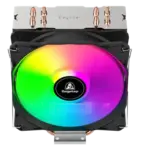 SEGOTEP FROZEN TOWER T4 - CPU AIR COOLER - 4 Copper Heat pipes (6mm), 154mm height - Hydraulic Mute Bearing - 120mm RGB Fix Rainbow Fan - TDP 165W - Aluminum Heatsink- Asymmetrical Construction Design - BLACK - Image 12