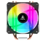 SEGOTEP FROZEN TOWER T4 - CPU AIR COOLER - 4 Copper Heat pipes (6mm), 154mm height - Hydraulic Mute Bearing - 120mm RGB Fix Rainbow Fan - TDP 165W - Aluminum Heatsink- Asymmetrical Construction Design - BLACK - Image 9