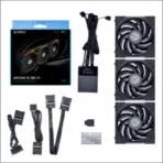 Lian Li UNI Fan TL 120 Infinity Mirror LCP Case Fans ; UNI FAN  Interlocking System ; Daisy -Chain Style ;  LCP Fan Blades ; Fluid Dynamic Bearing ; Triple Pack with Controller | BLACK 12TL3B  - Image 9
