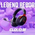 HyperX Cloud III Wireless – Gaming Headset for PC, PS5, PS4, up to 120-hour Battery, 2.4GHz Wireless, DTS Spatial Audio, 53mm Angled Drivers, Memory Foam, Durable Frame, 10mm Microphone, Black/Red