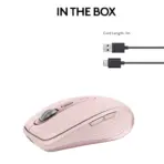 Logitech MX Anywhere 3S – Ultra-Precise 8K DPI Mouse Any-Surface Tracking, MagSpeed Scroll, USB-C Rechargeable, Quiet Clicks, Bluetooth Only, Up to 3 Devices At The Same Time, Works on Glass, Programmable Buttons, Win/macOS/ChromeOS/Linux | ROSE PINK - Image 10