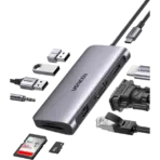 UGREEN 10-in-1 USB-C Hub With 4K HDMI, 100W PD, 3 USB 3.0 Ports, SD/TF Card Reader, 3.5mm Audio, High-Speed 5Gbps Data Transfer