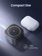 UGREEN 2-In-1 Qi2 Magnetic Foldable Wireless Charger 15W Fast Charging Station With N52 Magnets USB-C 12V 3A Dual Output 15W Phone 5W Earbuds 70° Adjustable Stand Grey - Image 6