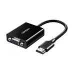 UGREEN CM611 HDMI to VGA Adapter (Model 90813) – Full HD 1080p Signal Conversion, Plug & Play, HDMI Male to VGA Female, Compact ABS Build, Black, Universal Compatibility - Image 2