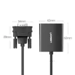 UGREEN VGA Male To HDMI Female Adapter – Full HD 1080P@60Hz With 3.5mm Audio, USB-C Power, Audio Video Sync, Plug & Play, Gold-Plated, 1m Cables Included | BLACK 50945  - Image 6