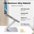UGREEN Adjustable Laptop Stand – Aluminum, Silver, Compatible with 13"–17.3" Laptops, Foldable, 15KG Load, Ultra-Light 270g, Heat Dissipation Design - Image 7