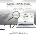 UGREEN 30126 USB 3.0 Extension Cable – 1.5m High-Speed Male to Female Cable, 5Gbps Data Transfer, Gold-Plated Connectors, Durable Flexible Build, Backward Compatible with USB 2.0/1.1 - Image 4