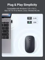 UGREEN MU001 Portable Wireless Mouse – Slim, Silent Click, 4000DPI, 2.4G USB, 18-Month Battery Life, Lightweight & Ergonomic – Compatible with Windows/macOS/Linux - Image 5