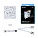 UNI FAN TL 120 White Performance ARGB Fan With LCP Blades, Dual-Zone RGB, Infinity Mirror, 90.1CFM Airflow, 2600RPM Speed, 33dB Noise, 28mm Frame, FDB Bearing | WHITE - Image 6
