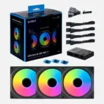 LIAN LI UNI FAN SL-INF 120 INFINITY RGB x3 pack BLACK + CONTROLLER - Image 3