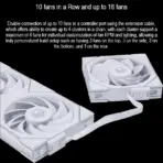 Lian Li UNI FAN TL 120 White Triple Pack With Controller, 90.1 CFM, 2600RPM, 28mm Frame, Dual-Zone RGB, Infinity Mirror, LCP Blades, Daisy-Chain, FDB Bearing, L-Connect 3 - Image 6