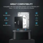 UGREEN USB 3.0 Dual Bay SATA Hard Drive Docking Station DUPLICATOR / CLONER - CM198  - Image 2