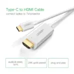 UGREEN CABLE TYPE-C TO 4K HDMI 1.5M WHITE - Image 2