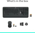Logitech MK540 Advanced Wireless Keyboard & Mouse Combo, Full-Size Spill-Resistant Keyboard, Customizable Hotkeys, Ambidextrous 1000 DPI Mouse, 36/18 Month Battery Life, Supports Windows® & ChromeOS™ | BLACK - Image 11