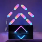 Smart 3D LED RGB Wall Lights, Smart RGBIC Hexagon Shape Lights 20 Cm Each  – App Control  Or Remote Control – Music Sync – For Gaming Room Streaming , Gaming Setup, Home Décor , (6 Panels / Pack) - Image 12