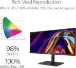 ASUS ProArt Display PA348CGV – 34-Inch Ultra-Wide QHD 3440x1440 IPS Monitor, 120Hz FreeSync Premium Pro, 98% DCI-P3, ΔE < 2, HDR400, USB-C 90W PD, Ergonomic Stand | BLACK  ~ 6 MONTHS WARRANTY - Image 5