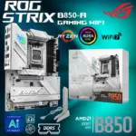 ASUS ROG STRIX B850-A GAMING WIFI AMD AM5 B850 ATX Motherboard 14+2+2 power stages, DDR5 AEMP, 2.5G LAN, WiFi 7 with Q-Antenna, 4x M.2, PCIe 5.0, USB 20Gbps Type-C, AI Networking II, ASUS AI Advisor