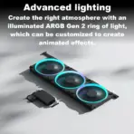 Fractal Momentum 12 ARGB 3-Pack High-Performance 120mm Fans With ARGB Gen 2 Lighting, LCP Blades, FDB Bearing, PWM Control, Zero RPM Mode, High Airflow And Low Noise ~ Black FD-F-MR1-1203  - Image 3