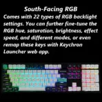 Keychron Q6 Max QMK/VIA Wireless Customizable Mechanical RGB Keyboard with Gateron Jupiter Red Switches 100% Full-size Layout; Full Aluminum Body ; Hot-Swappable Double-shot PBT keycaps ; 256KB Flash Core ; 1000Hz Polling Rate 2.4 GHz wireless, Bluetooth 5.1, and Type-C wired Connectivity ; Double-gasket ; for Mac & Windows  - Image 10