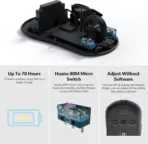 Keychron M3 Mini Wireless Mouse With 1K Polling Rate | PixArt 3395 Sensor | 26,000 DPI | Bluetooth 5.1 / 2.4GHz / Wired | Lightweight 55g | RGB | Huano Switches | Windows & macOS | BLACK  M3M-A1 - Image 4